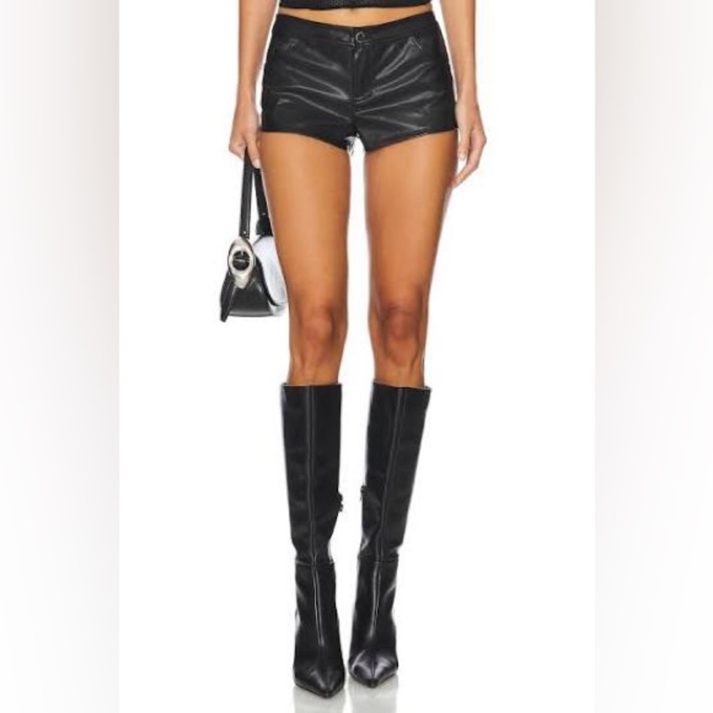 REVOLVE Superdown Gianna Faux Leather Shorts